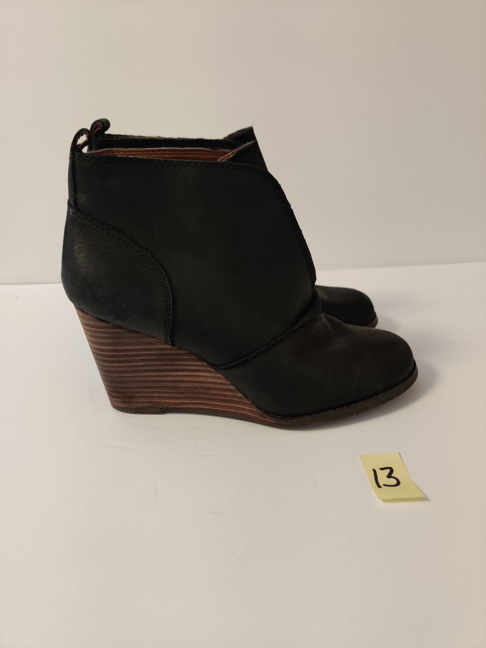 Lucky Brand Black Wedge Ankle Boot 7.5